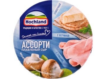 Сыр плав"HOCHLAND"(ветч/грибы,50%)140г