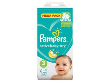 Подгузники детские PAMPERS Active Baby-Dry Midi (6-10 кг), 124 шт