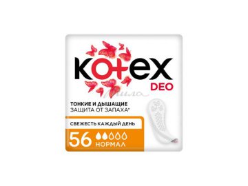 Прокладки женские гигиенические Kotex Normal Deo 56x16шт