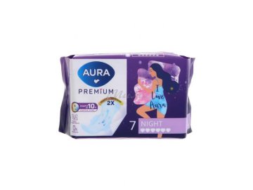 Прокладки женские ночные AURA Premium Night, 7 шт