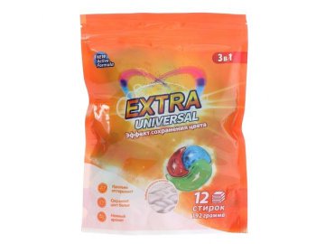 Капсулы для стирки EXTRA Universal, 12 шт
