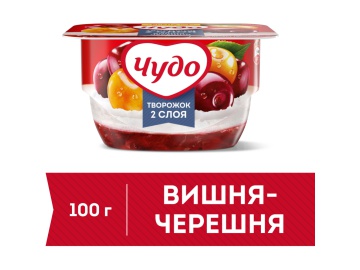 Десерт твор"ТВОРОЖОК"(виш/чер,4%,ст)100г