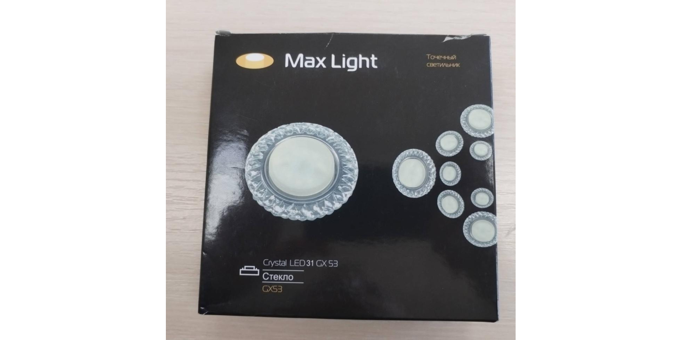 Точечный светильник торговой марки «Max Light» модель CRYSTAL LED 31 GX53