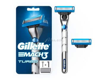 Бритва GILLETTE Mach3 Turbo Red с 2 сменными кассетами