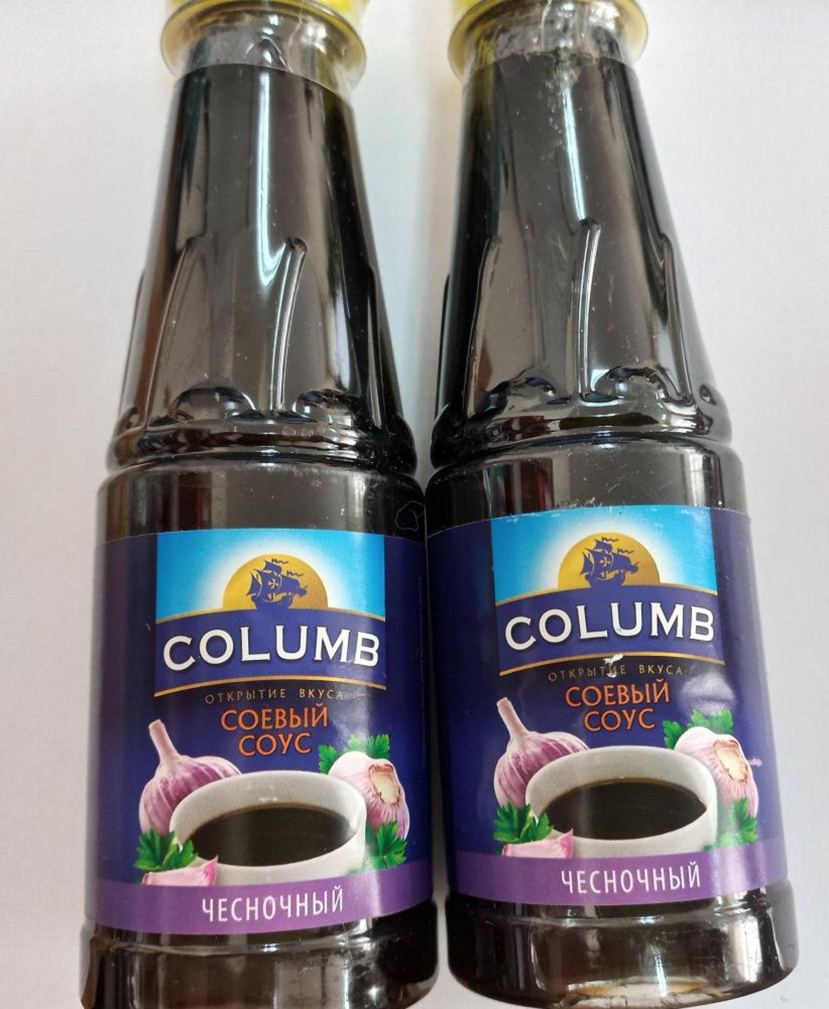 Соевый соус чесночный стерилизованный с маркировкой «Columb»