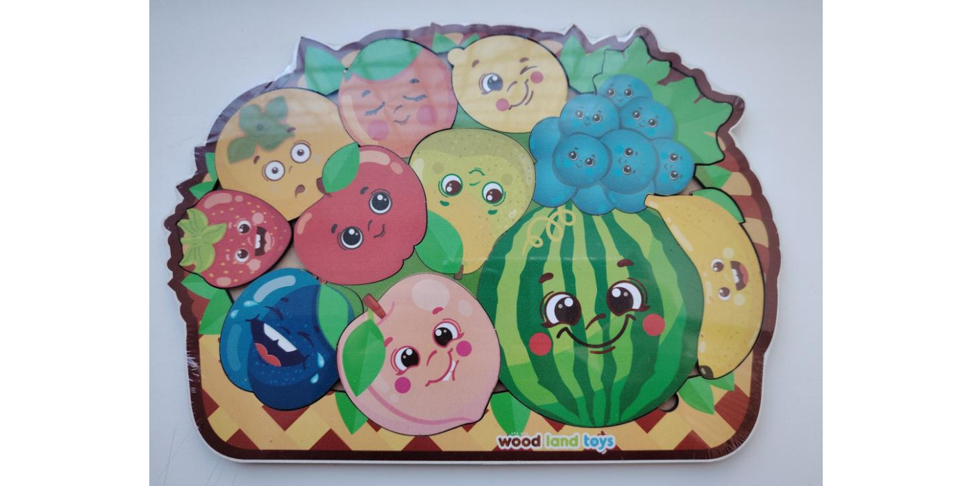 Игрушка с маркировкой «WOODLANDTOYS» - пазл-головоломка «Фруктики» артикул 137110, для детей от 3 лет