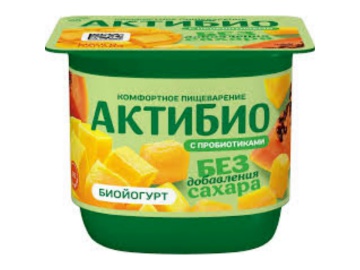 Йогурт "АКТИБИО"(манго-папайя 3%)130г.