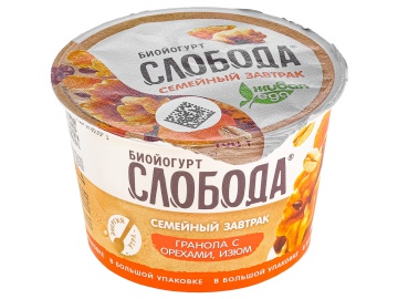 Биойог"СЛОБ.СЕМ.ЗАВТР"(гран,изюм5%)190г
