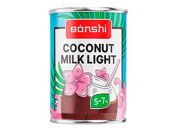 Молоко кокосовое Bonshi Light 5-7% 400 г
